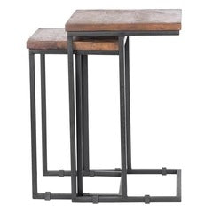 Strine Living Lounge Sofa Side Nesting Tables Set (2 Piece) - Special